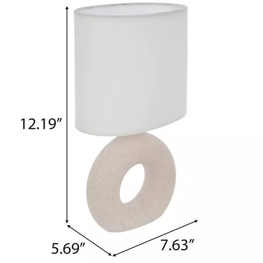Lámpara de mesa redonda de cerámica