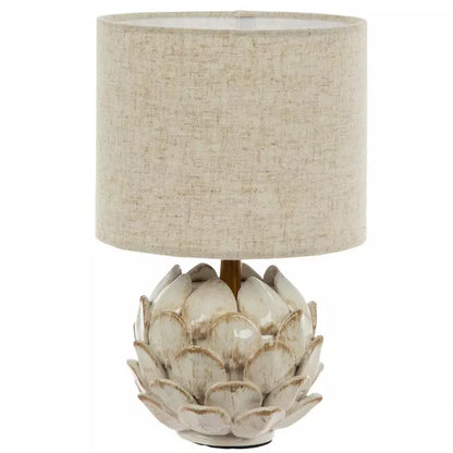 Lámpara de mesa de cerámica con hojas bohemias