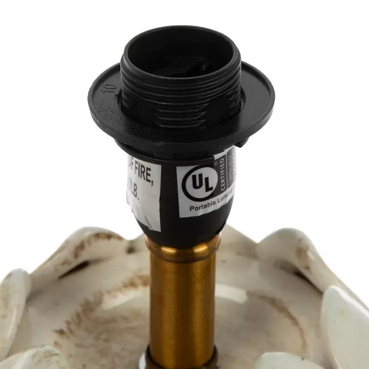 Lámpara de mesa de cerámica con hojas bohemias