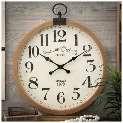 Reloj de pared de madera moderno vintage