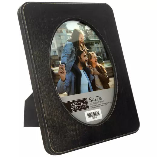 Marco de fotos de madera rústica negra