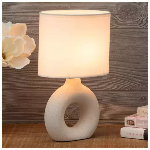 Lámpara de mesa redonda de cerámica