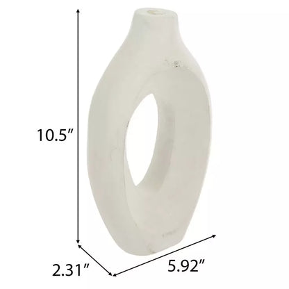 Jarrón Donut Corto de Madera de Paulownia