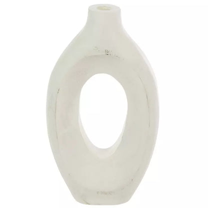 Jarrón Donut Corto de Madera de Paulownia