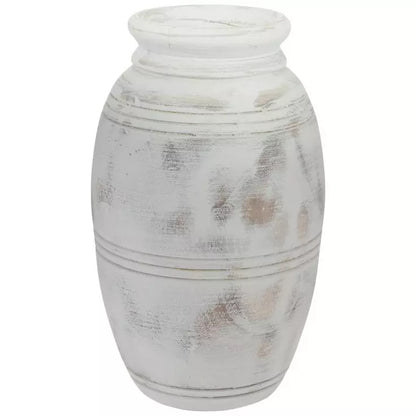 Jarrón tallado en madera de paulownia