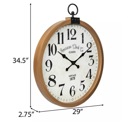 Reloj de pared de madera moderno vintage