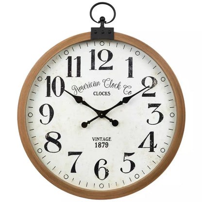 Reloj de pared de madera moderno vintage