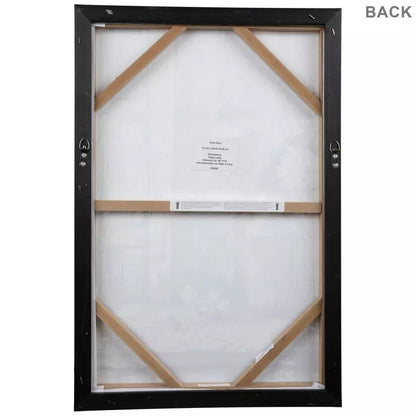 Decoración de pared en lienzo con ramo de pintura desgastada