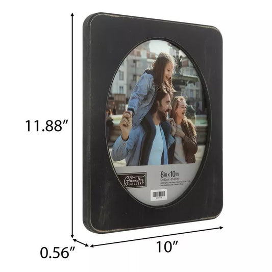 Marco de fotos de madera rústica negra