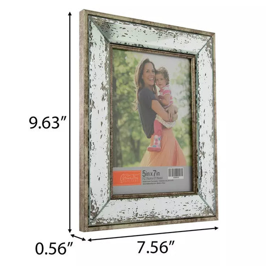 Marco de espejo de bronce envejecido